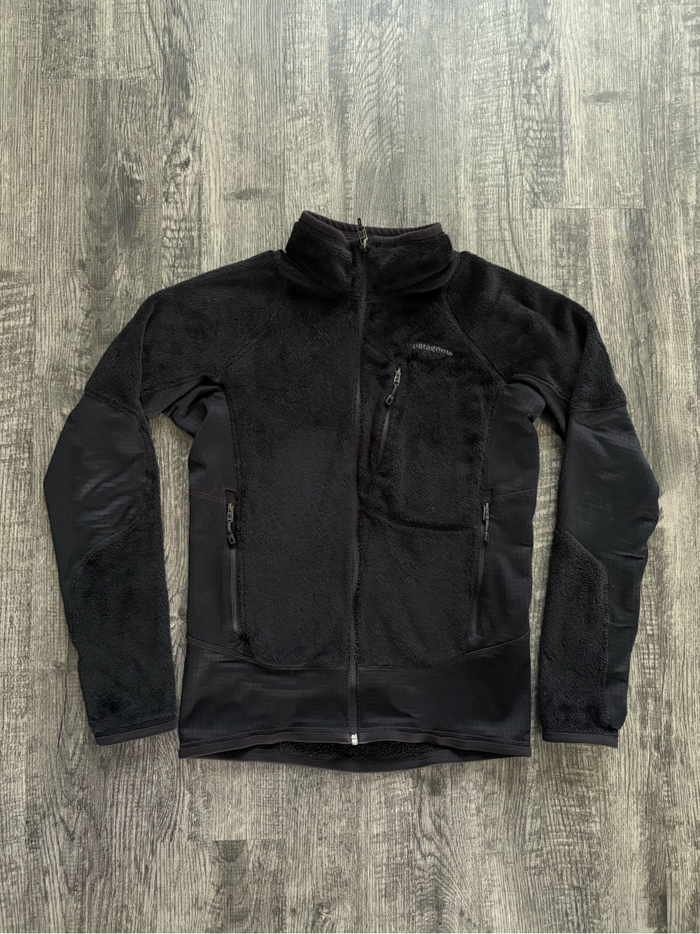 Patagonia R2 Fleece Jacket Men's XS Black Full Zip Polartec Thermal Pro NWOT